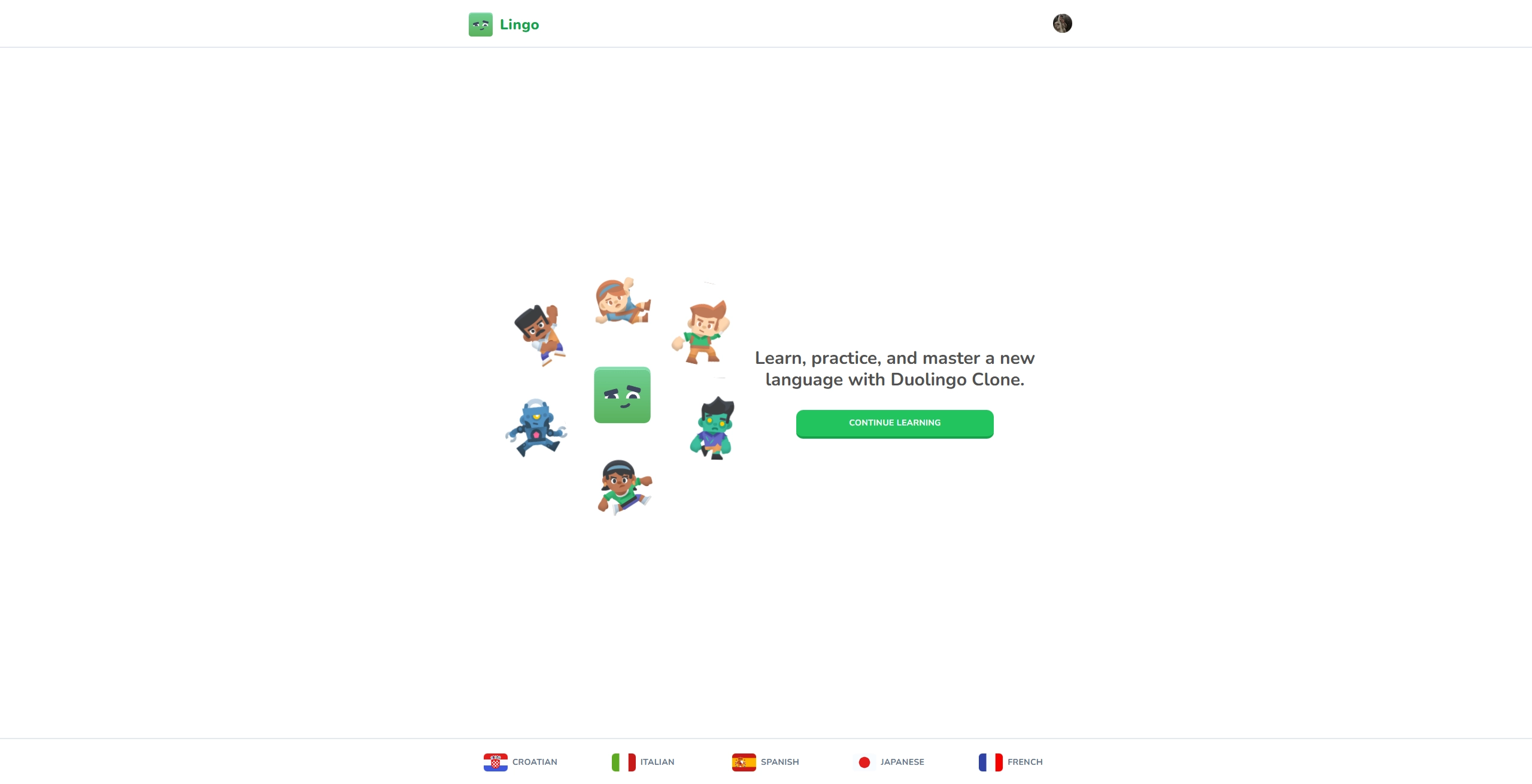Duolingo Clone screenshot